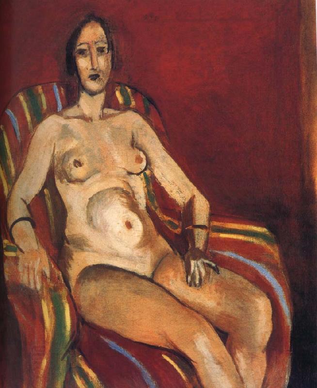 Henri Matisse Naked in front of a red background like oil painting picture